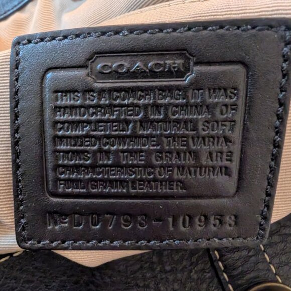 Coach Chelsea Black Pebbled Leather Satchel - Picture 7 of 8